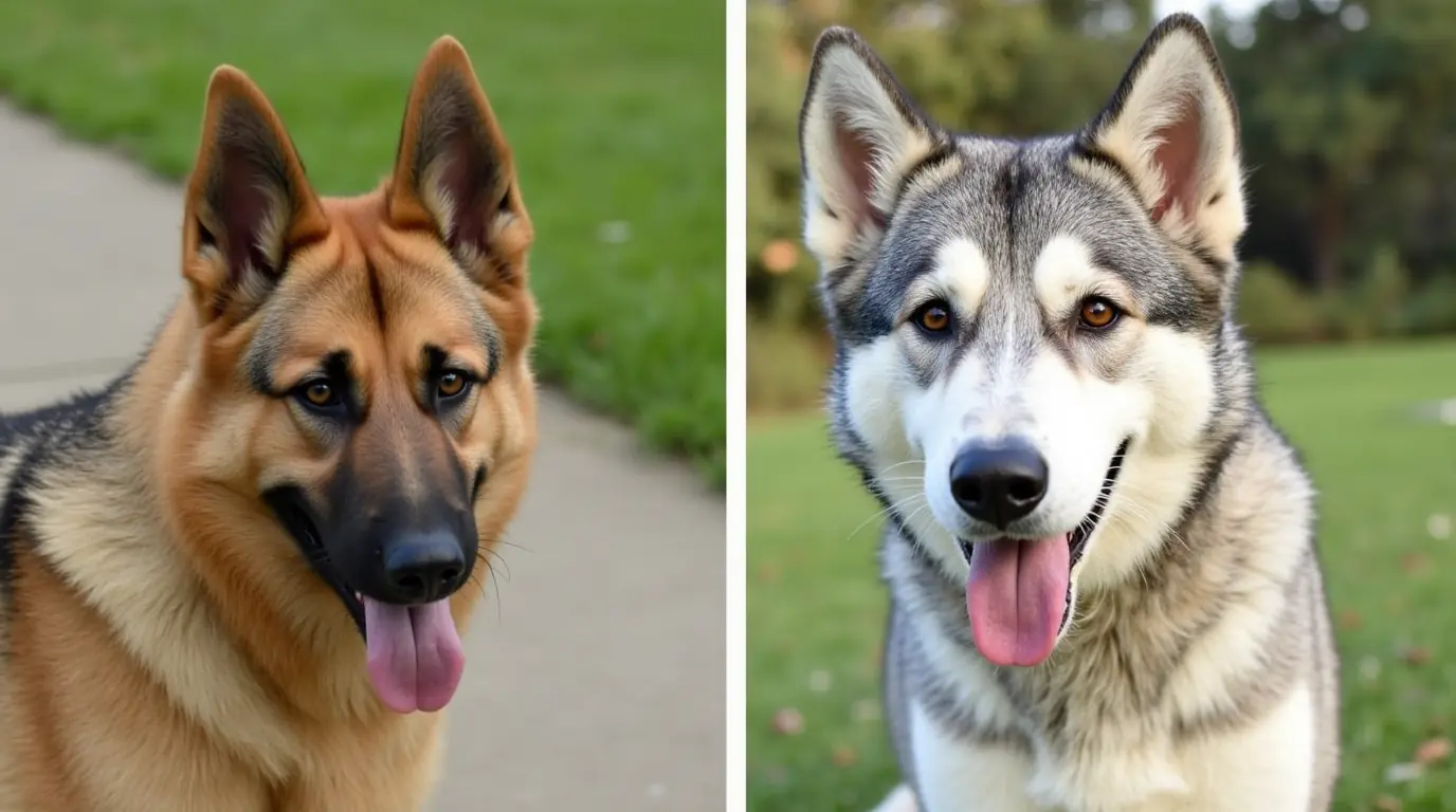 Husky and German Shepherd Mix