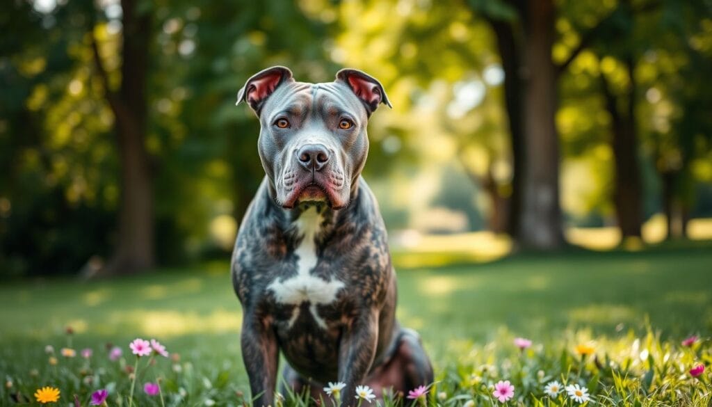 Blue Brindle Pitbull